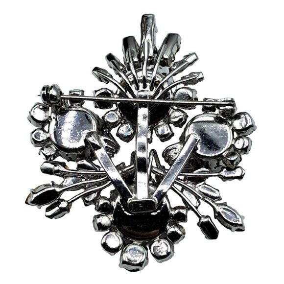 Austria Alexandrite Rhinestone Brooch Purple Blue Austrian Pin Vintage Costume J - Picture 7 of 11